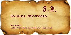 Boldini Mirandola névjegykártya